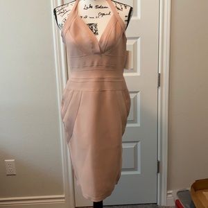 Rouge pink bandage dress.